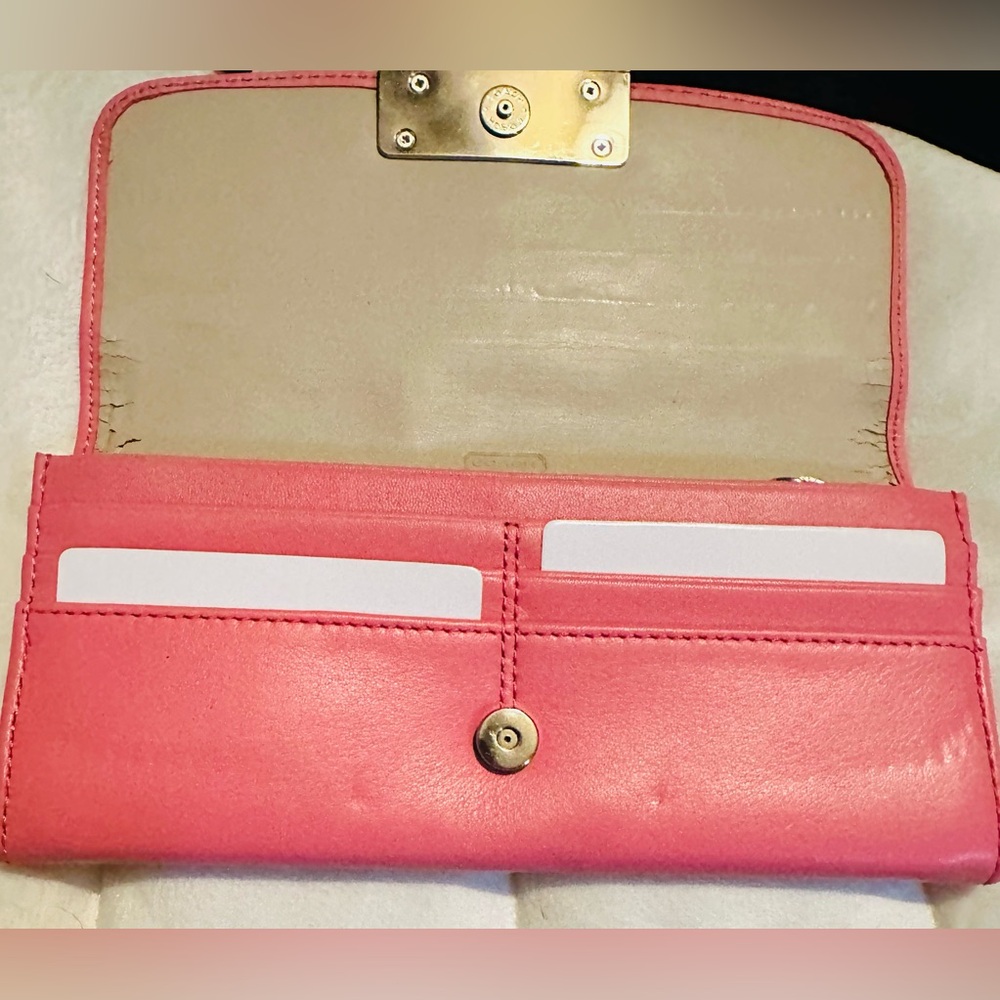 Coach Kristen  Pink Leather Wallet - Picture 7 of 13